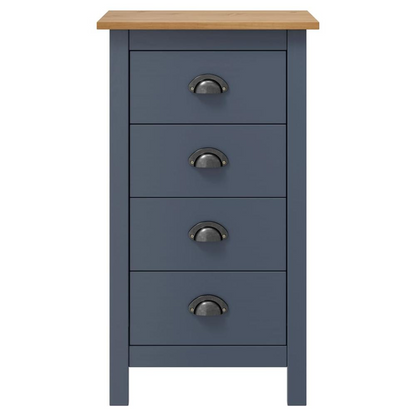 Sideboard Hill Gray 18.1"x13.8"x31.5" Solid Pine Wood