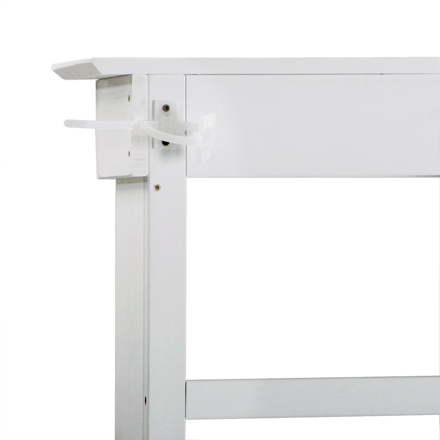 Garden Potting Bench Table, Rustic and Sleek Design with Multiple Drawers and Shelves for Storage, White and Gray