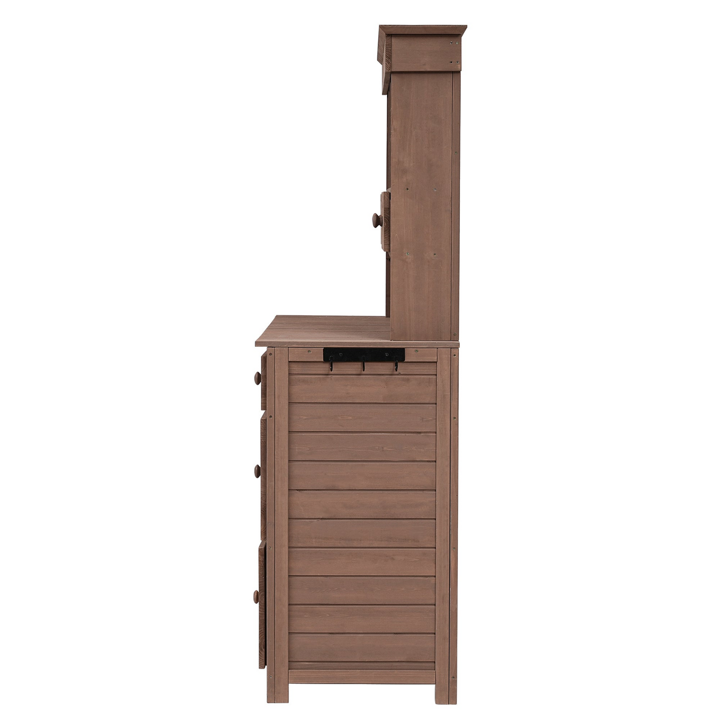 Garden Potting Bench Table, Rustic and Sleek Design with Multiple Drawers and Shelves for Storage, Brown