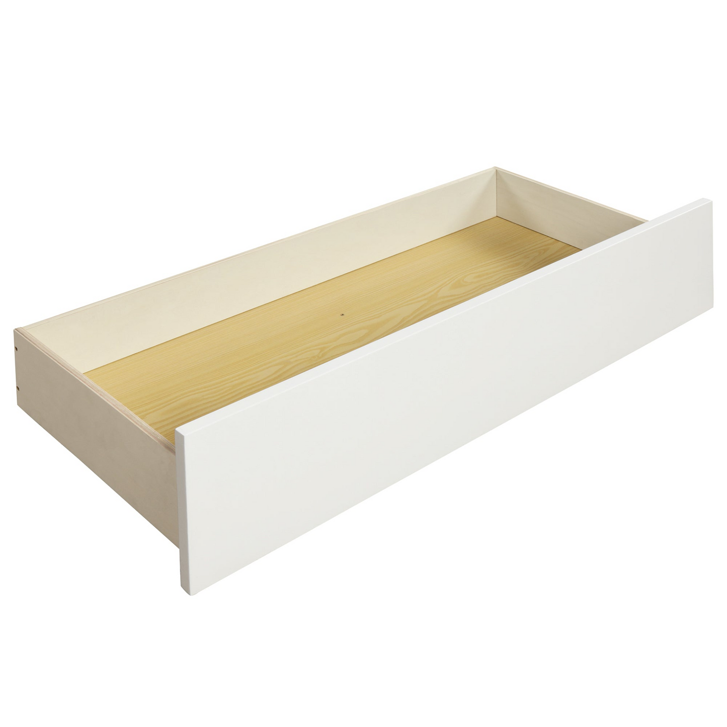 Solid Wood Twin Over Full Bunk Bed with Two Storage Drawers, White