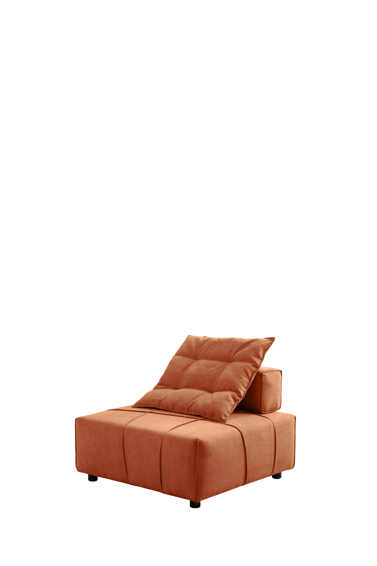 Modular Sectional single sofa,Armless Chair with Removable Back Cushion -33.1"for living room