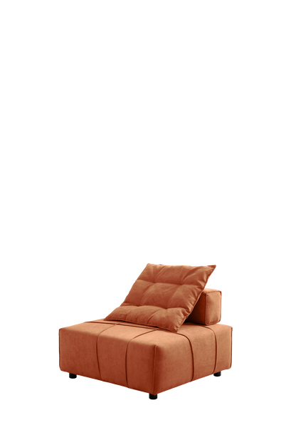 Modular Sectional single sofa,Armless Chair with Removable Back Cushion -33.1"for living room