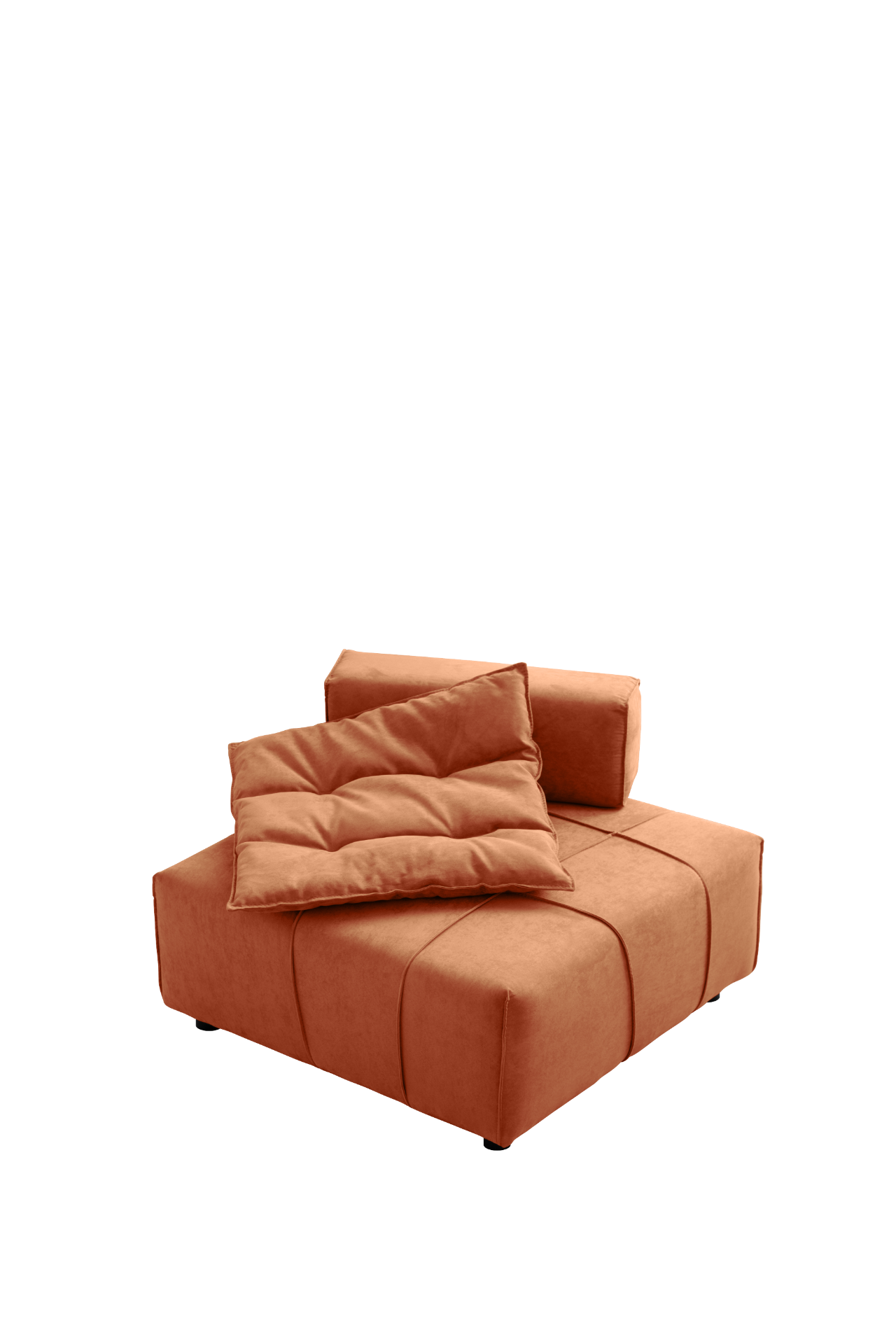 Modular Sectional single sofa,Armless Chair with Removable Back Cushion -33.1"for living room