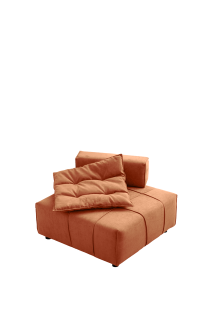 Modular Sectional single sofa,Armless Chair with Removable Back Cushion -33.1"for living room
