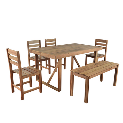 High-quality Acacia Wood Outdoor Table and Chair Set, Suitable for Patio, Balcony, Backyard