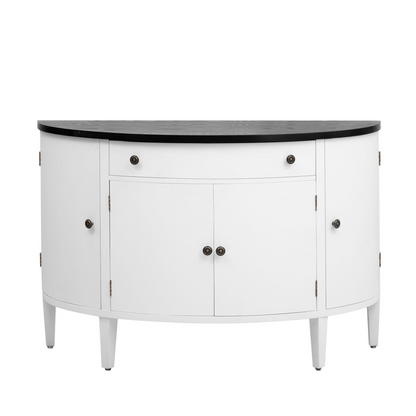Curved Design Storage Cabinet made of Fraxinus Mandschuric Solid Wood Veneer, Adjustable Shelves, Suitable for Corridors, Entrances and Study.