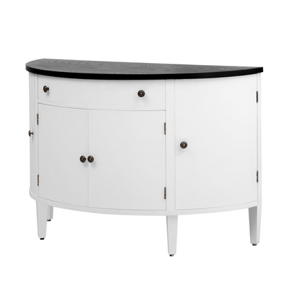 Curved Design Storage Cabinet made of Fraxinus Mandschuric Solid Wood Veneer, Adjustable Shelves, Suitable for Corridors, Entrances and Study.