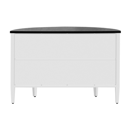 Curved Design Storage Cabinet made of Fraxinus Mandschuric Solid Wood Veneer, Adjustable Shelves, Suitable for Corridors, Entrances and Study.