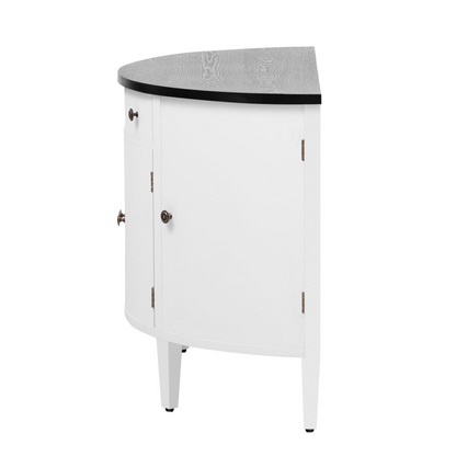 Curved Design Storage Cabinet made of Fraxinus Mandschuric Solid Wood Veneer, Adjustable Shelves, Suitable for Corridors, Entrances and Study.