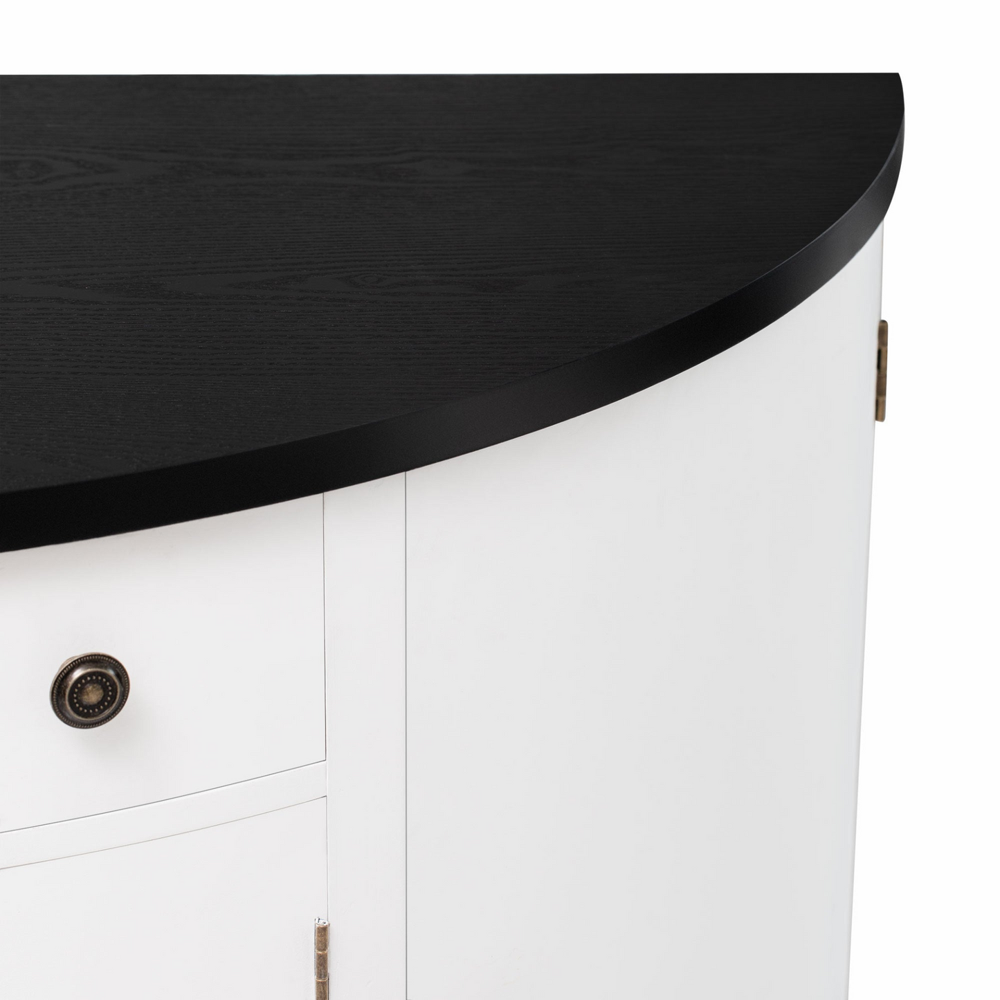 Curved Design Storage Cabinet made of Fraxinus Mandschuric Solid Wood Veneer, Adjustable Shelves, Suitable for Corridors, Entrances and Study.