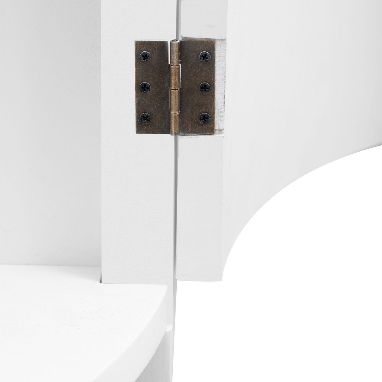 Curved Design Storage Cabinet made of Fraxinus Mandschuric Solid Wood Veneer, Adjustable Shelves, Suitable for Corridors, Entrances and Study.