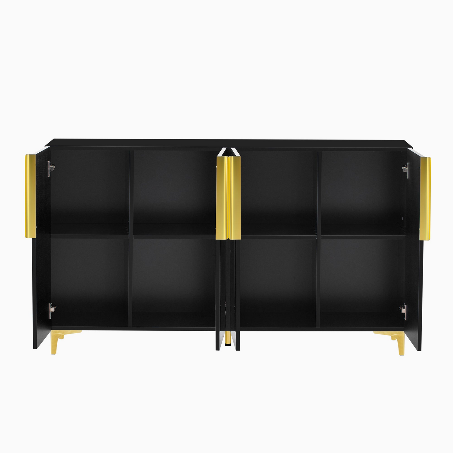 A Glossy Finish Light Luxury Storage Cabinet, Adjustable, Suitable for Living Room, Study, Hallway.