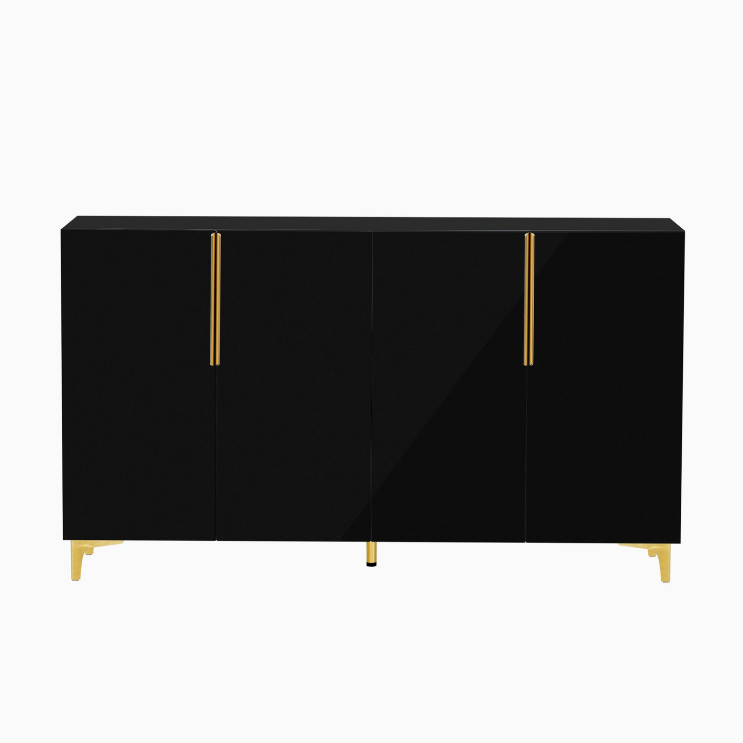 A Glossy Finish Light Luxury Storage Cabinet, Adjustable, Suitable for Living Room, Study, Hallway.