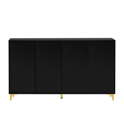 A Glossy Finish Light Luxury Storage Cabinet, Adjustable, Suitable for Living Room, Study, Hallway.
