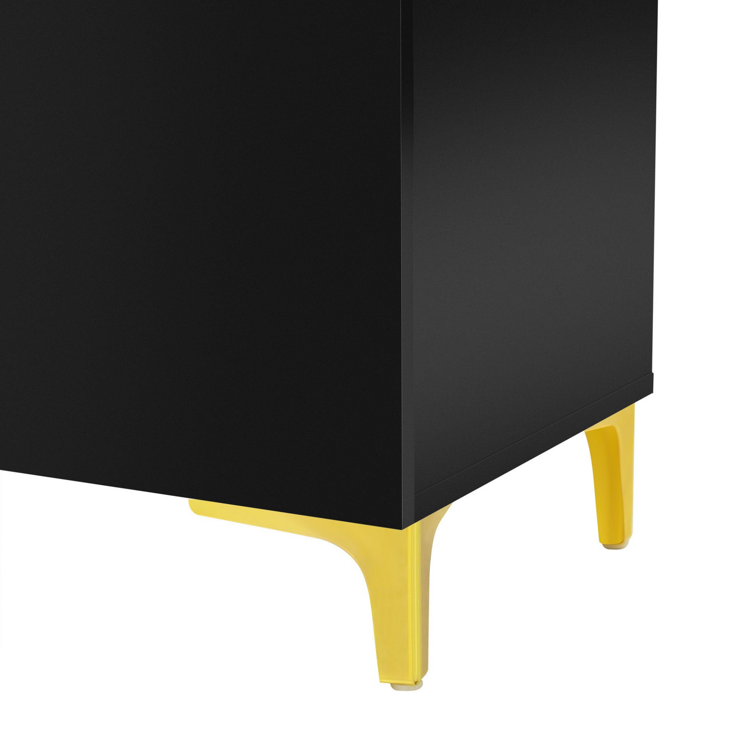 A Glossy Finish Light Luxury Storage Cabinet, Adjustable, Suitable for Living Room, Study, Hallway.