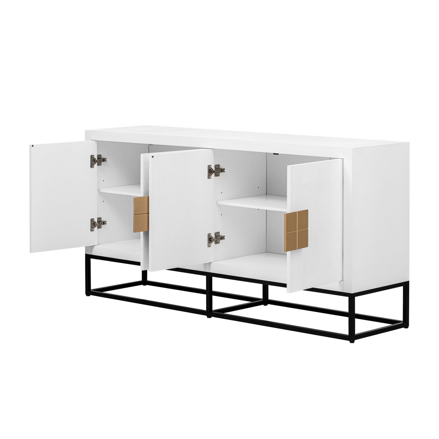 Light Luxury Designed Cabinet with Unique Support Legs and Adjustable Shelves, Suitable for Living Rooms, Corridors, and Study Rooms.