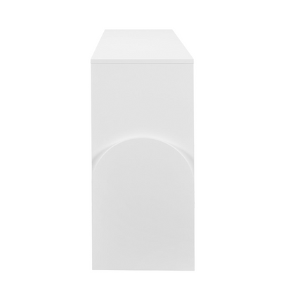 Four-Door Metal Handle Storage Cabinet, Suitable for Study, Living room, Adjustable Shelf