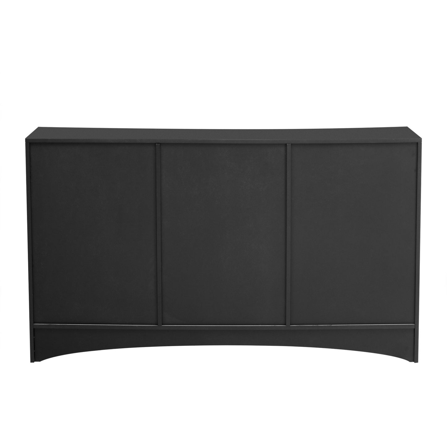 Curved Design Storage Cabinet with Three Doors and Adjustable shelves, Suitable for Corridors, Entrances, Living rooms, and Study