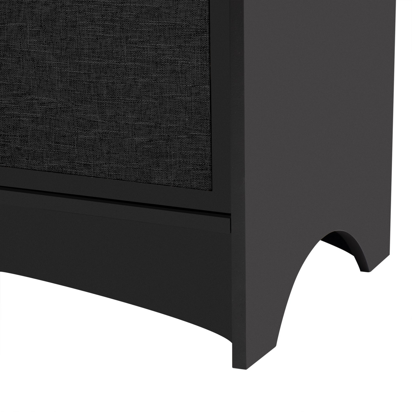 Curved Design Storage Cabinet with Three Doors and Adjustable shelves, Suitable for Corridors, Entrances, Living rooms, and Study