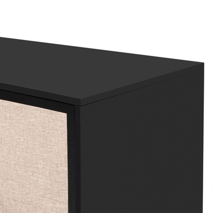 Curved Design Storage Cabinet with Three Doors and Adjustable shelves, Suitable for Corridors, Entrances, Living rooms, and Study