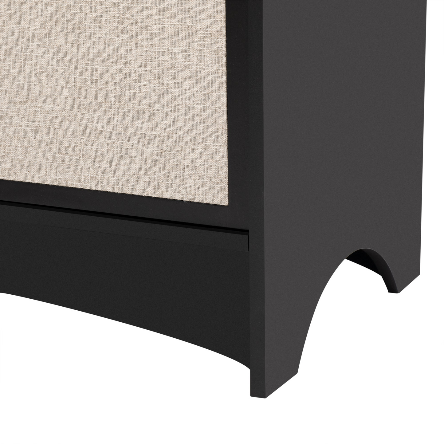 Curved Design Storage Cabinet with Three Doors and Adjustable shelves, Suitable for Corridors, Entrances, Living rooms, and Study