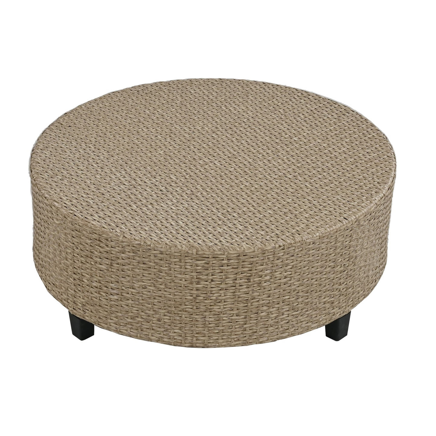 6 - Person Fan-shaped Rattan Suit Combination with Cushions and Table,Suitable for Garden