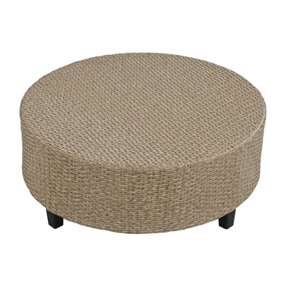 6 - Person Fan-shaped Rattan Suit Combination with Cushions and Table,Suitable for Garden