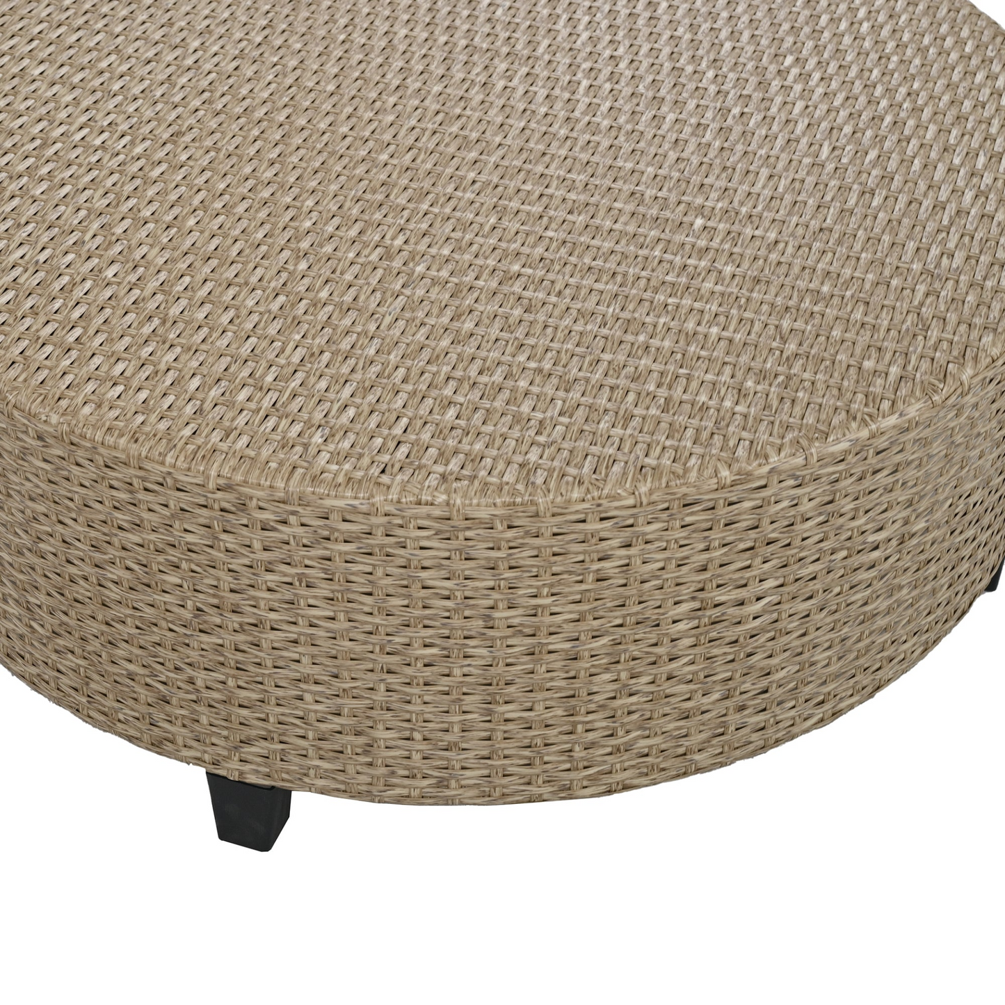 6 - Person Fan-shaped Rattan Suit Combination with Cushions and Table,Suitable for Garden