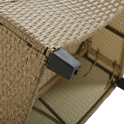 6 - Person Fan-shaped Rattan Suit Combination with Cushions and Table,Suitable for Garden
