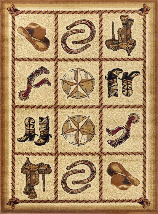 Tribes GC_YLS4010 Beige 7 ft. 10 in. x 10 ft. 3 in. Southwest Area Rug