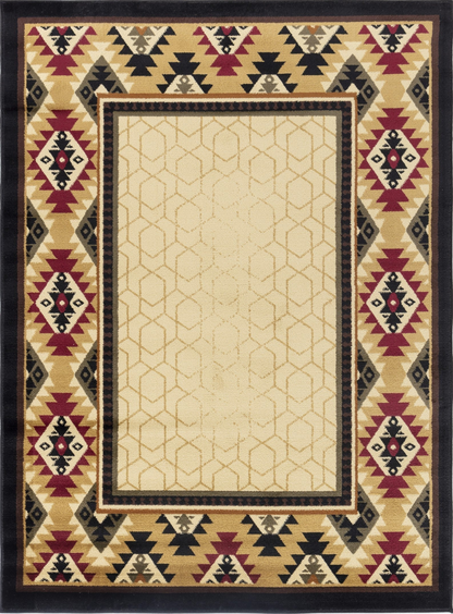 Tribes GC_YLS4007 Cream 7 ft. 10 in. x 10 ft. 3 in. Southwest Area Rug