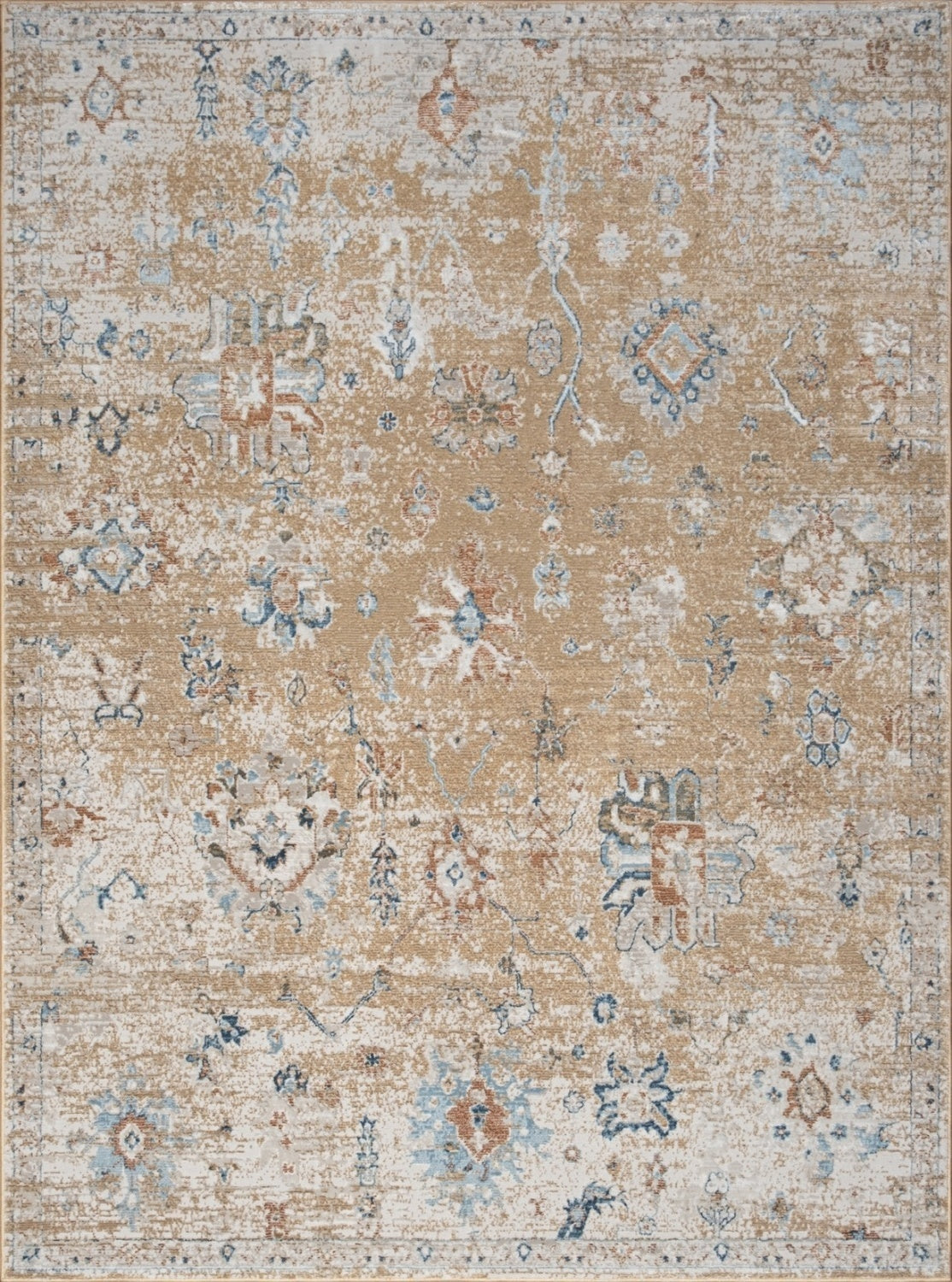 Noble GC_GEN7008 Gold 2 ft. 7 in. x 7 ft. 3 in. Area Rug