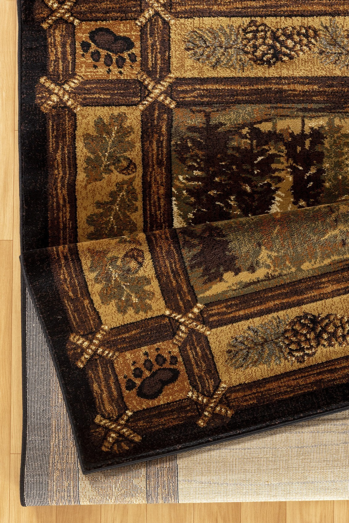 Nature's Nest GC_CBL3009 Multi 7 ft. 10 in. x 10 ft. 3 in. Lodge Area Rug