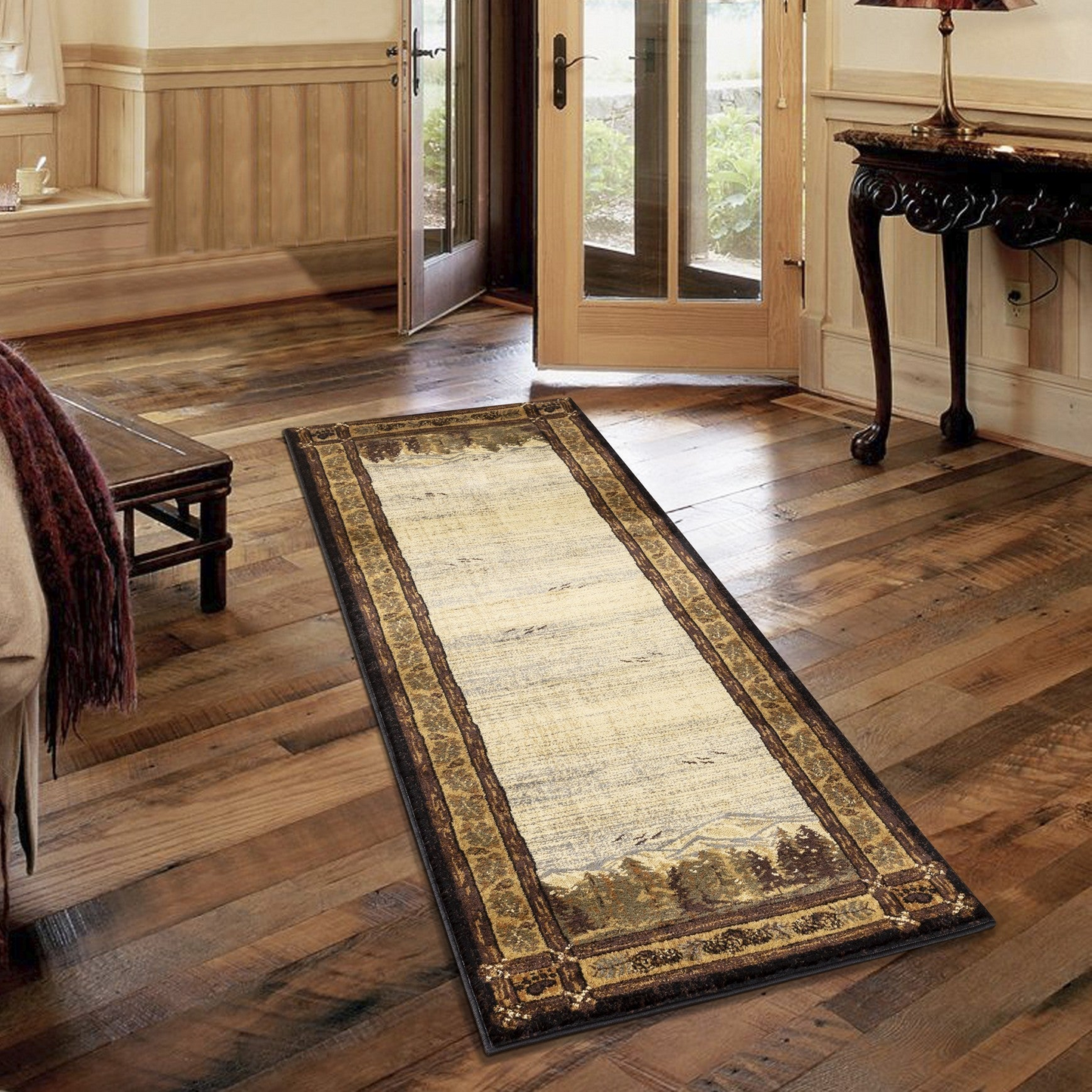 Nature's Nest GC_CBL3009 Multi 7 ft. 10 in. x 10 ft. 3 in. Lodge Area Rug
