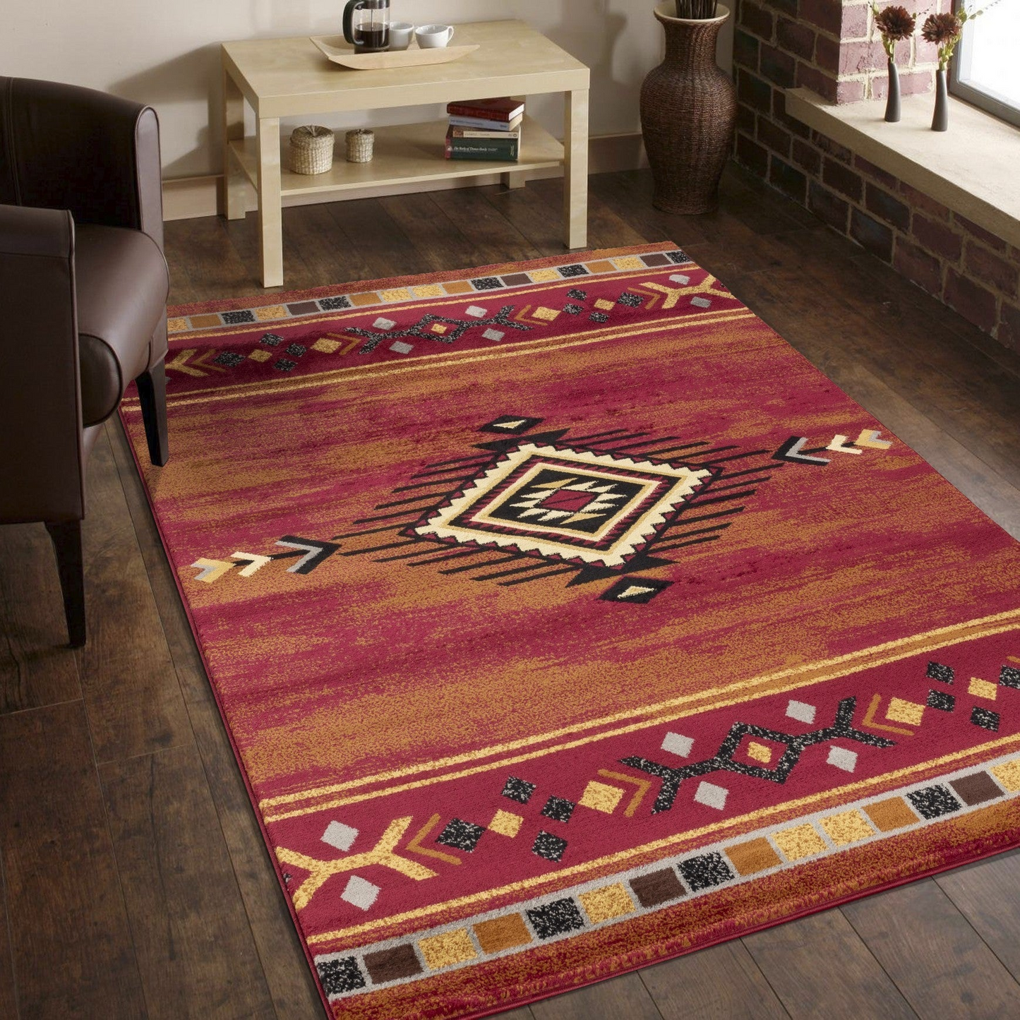 Tribes GC_YLS4002 Red 7 ft. 10 in. x 10 ft. 3 in. Southwest Area Rug