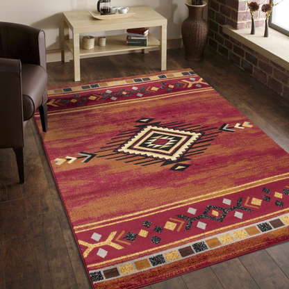 Tribes GC_YLS4002 Red 7 ft. 10 in. x 10 ft. 3 in. Southwest Area Rug