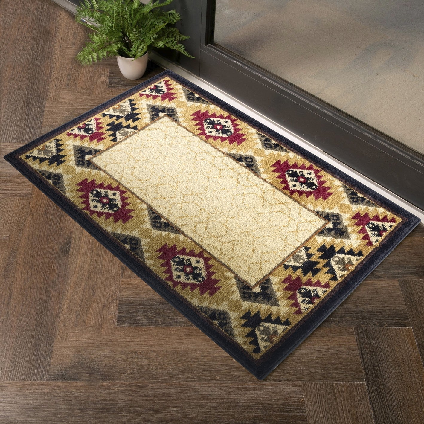 Tribes GC_YLS4007 Cream 7 ft. 10 in. x 10 ft. 3 in. Southwest Area Rug