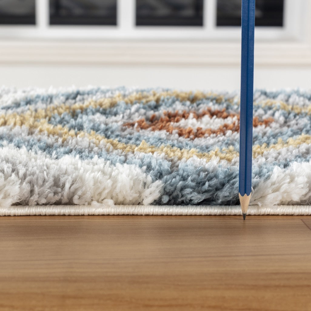 Loft Shag GC_CZY1006 Ivory 5 ft. 3 in. x 7 ft. Shaggy Area Rug