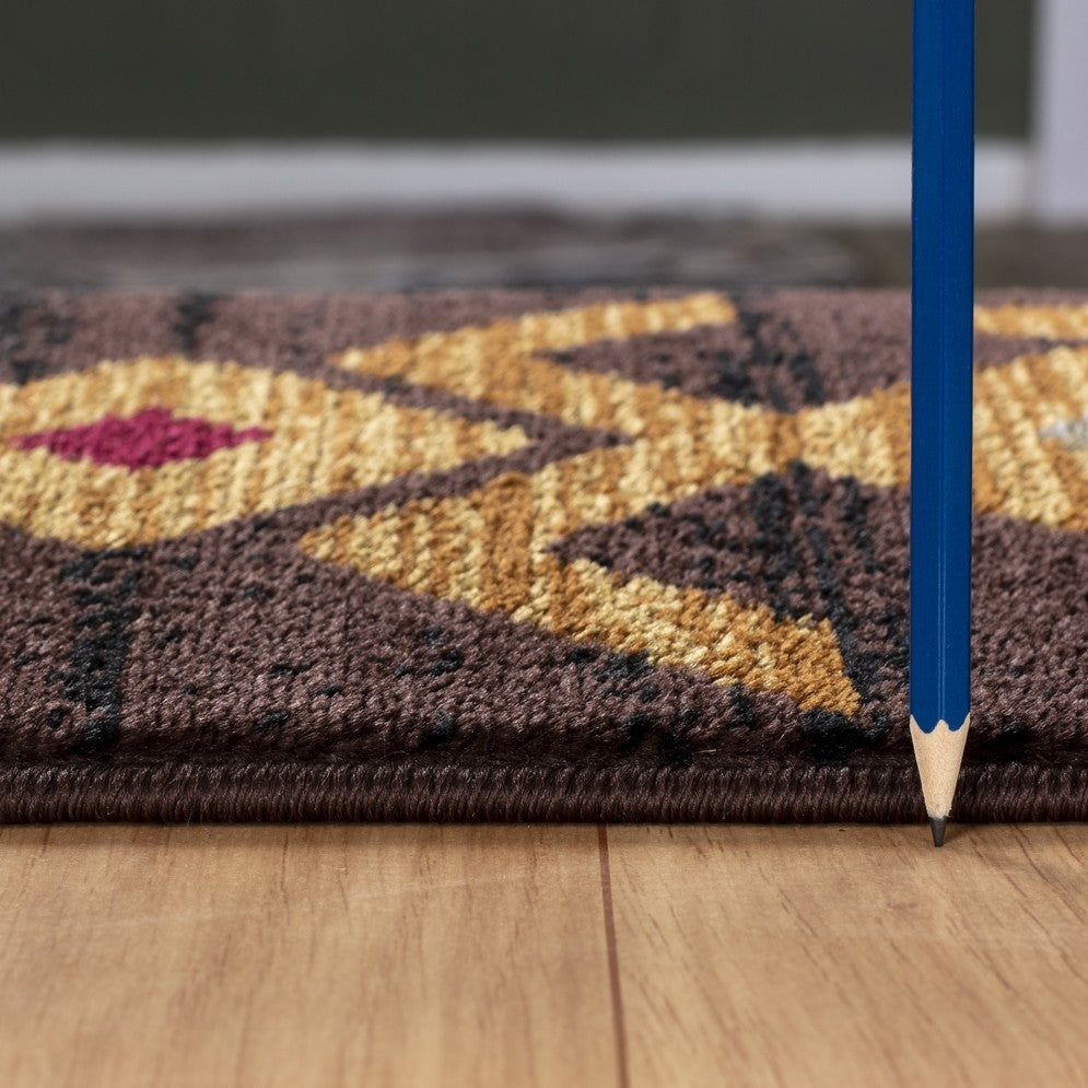 Tribes GC_YLS4005 Brown 7 ft. 10 in. x 10 ft. 3 in. Southwest Area Rug