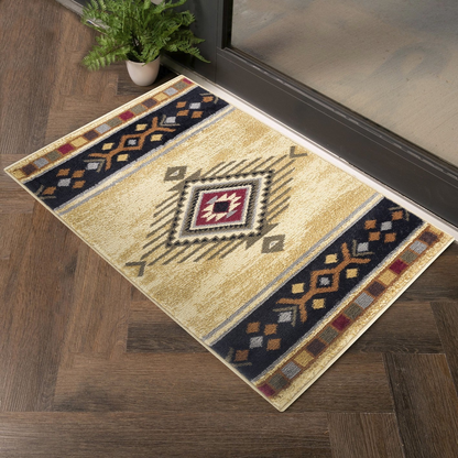 Tribes GC_YLS4003 Cream 2 ft. 7 in. x 7 ft. 3 in. Southwest Area Rug