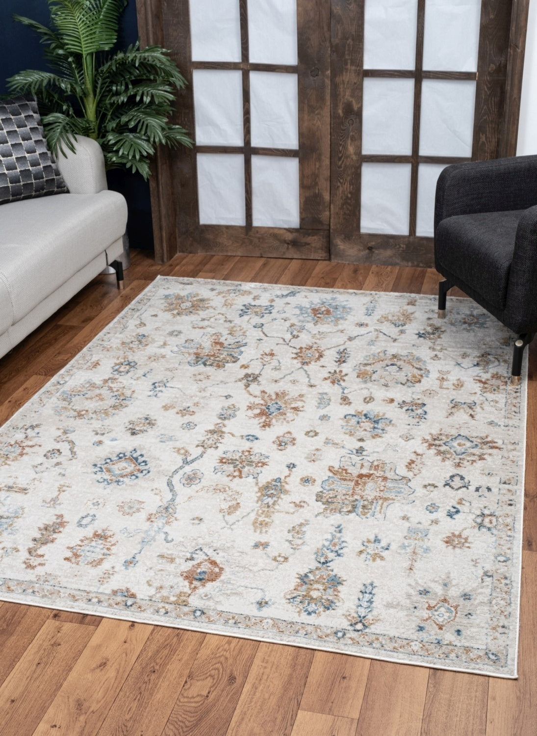 Noble GC_GEN7007 Ivory 2 ft. 7 in. x 7 ft. 3 in. Area Rug