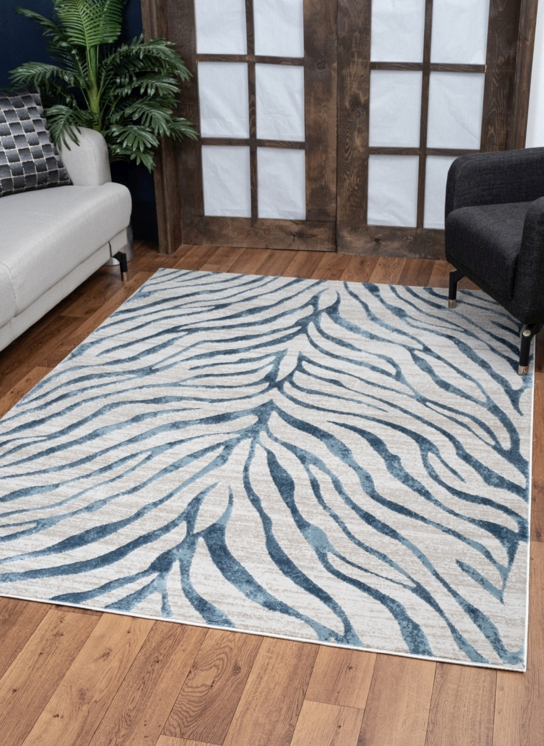 Elegance GC_CNC6006 Blue 2 ft. 7 in. x 7 ft. 3 in. Area Rug