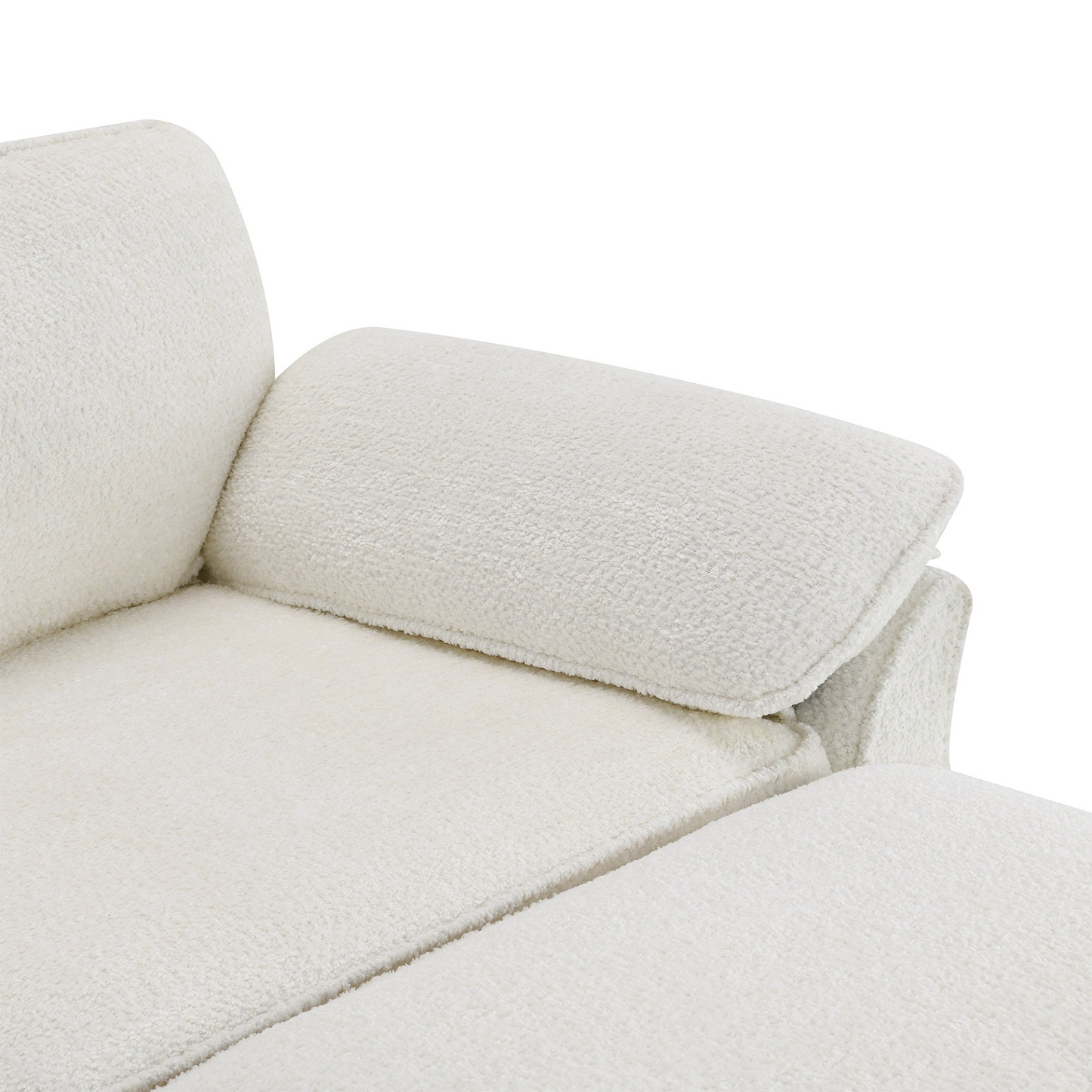 Free Combination Modular Convertible Sectional Sofa Bed Set, 4 Seat Upholstered Sleeper Corner Couch, Deep-Seat Loveseat with Ottoman for Living Room, Office, Apartment,2 Colors