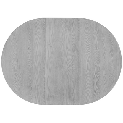 5-Piece Rustic Round Pedestal Extendable Dining Table Set with 15.7" Removable Leaf and Simple Dining Chirs for Small Places, Gray