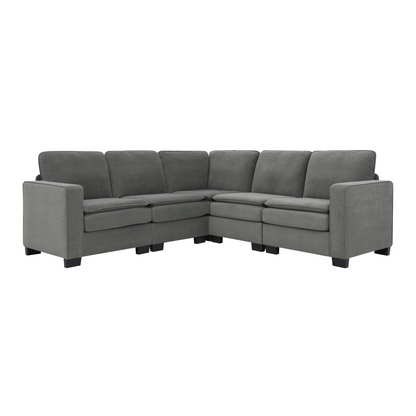 89*89" Oversized Velvet Modern Sectional Sofa,Large L Shaped Upholstered Indoor Furniture with Double Cushions,5 seat Cloud Corner Couch for Living Room,Apartment,Office,2 Colors