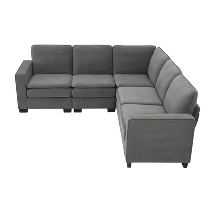 89*89" Oversized Velvet Modern Sectional Sofa,Large L Shaped Upholstered Indoor Furniture with Double Cushions,5 seat Cloud Corner Couch for Living Room,Apartment,Office,2 Colors