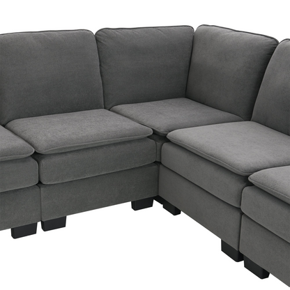 89*89" Oversized Velvet Modern Sectional Sofa,Large L Shaped Upholstered Indoor Furniture with Double Cushions,5 seat Cloud Corner Couch for Living Room,Apartment,Office,2 Colors