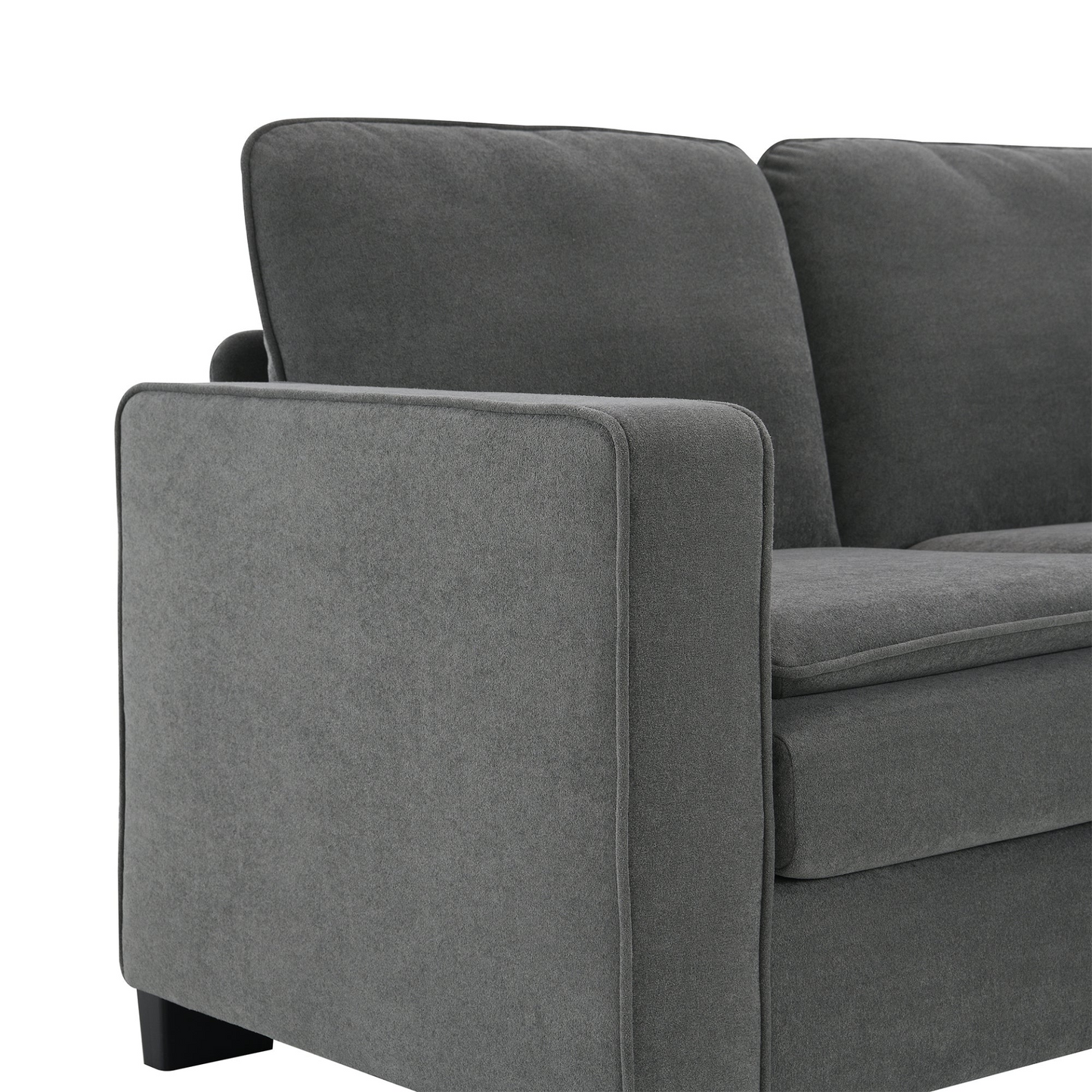 89*89" Oversized Velvet Modern Sectional Sofa,Large L Shaped Upholstered Indoor Furniture with Double Cushions,5 seat Cloud Corner Couch for Living Room,Apartment,Office,2 Colors