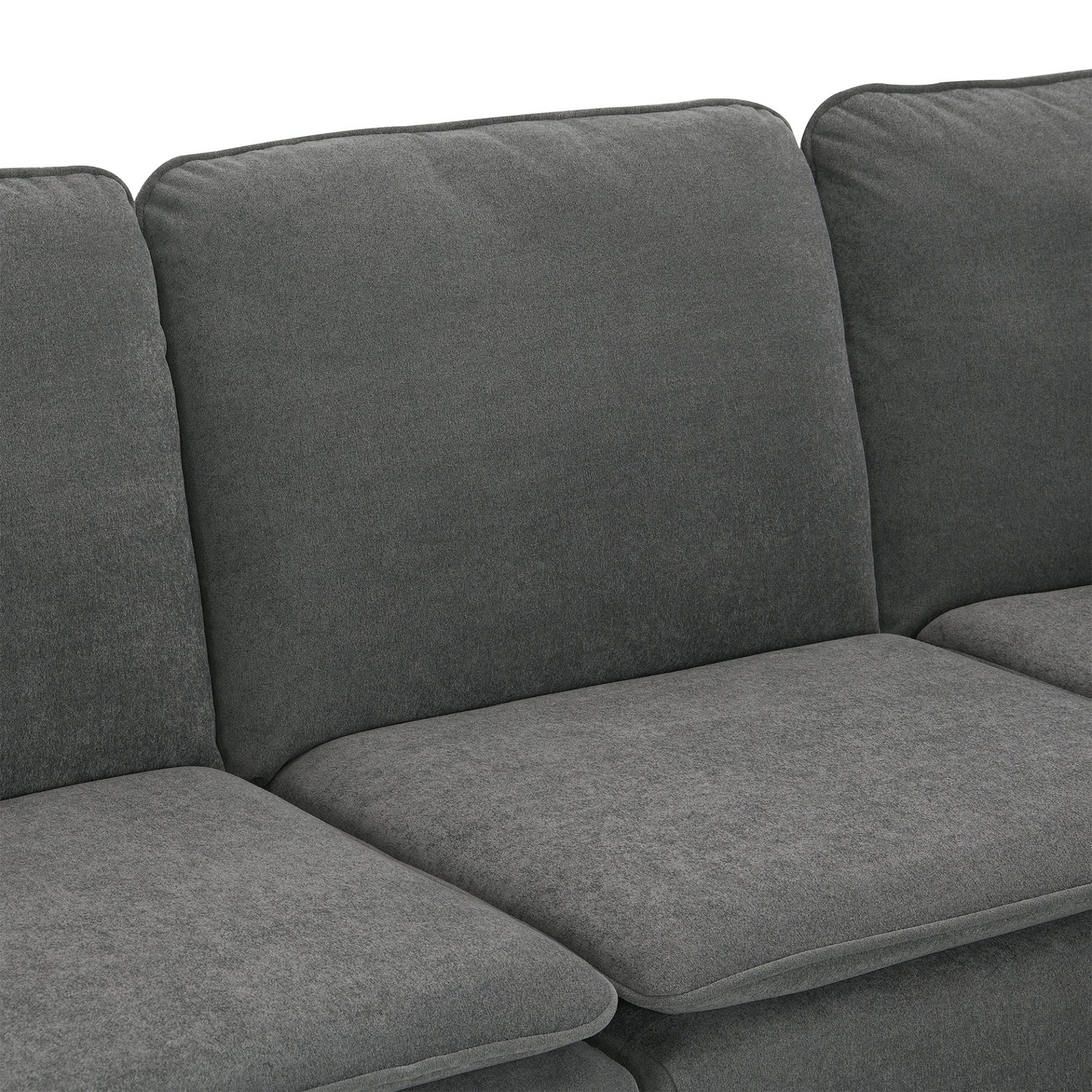 89*89" Oversized Velvet Modern Sectional Sofa,Large L Shaped Upholstered Indoor Furniture with Double Cushions,5 seat Cloud Corner Couch for Living Room,Apartment,Office,2 Colors