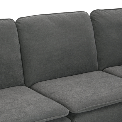89*89" Oversized Velvet Modern Sectional Sofa,Large L Shaped Upholstered Indoor Furniture with Double Cushions,5 seat Cloud Corner Couch for Living Room,Apartment,Office,2 Colors